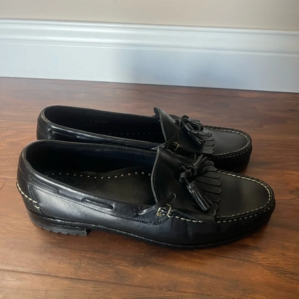 Allen Edmond’s Dellwood Men's Black Tassel Loafers-Size 9.5 D